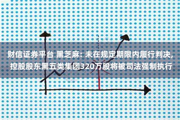 财信证券平台 黑芝麻: 未在规定期限内履行判决, 控股股东黑五类集团320万股将被司法强制执行