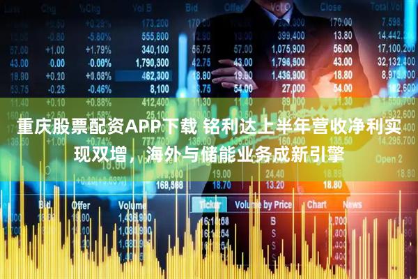 重庆股票配资APP下载 铭利达上半年营收净利实现双增，海外与储能业务成新引擎