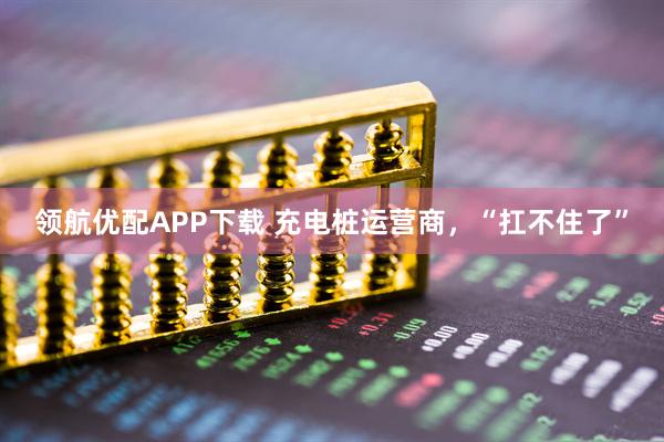 领航优配APP下载 充电桩运营商，“扛不住了”